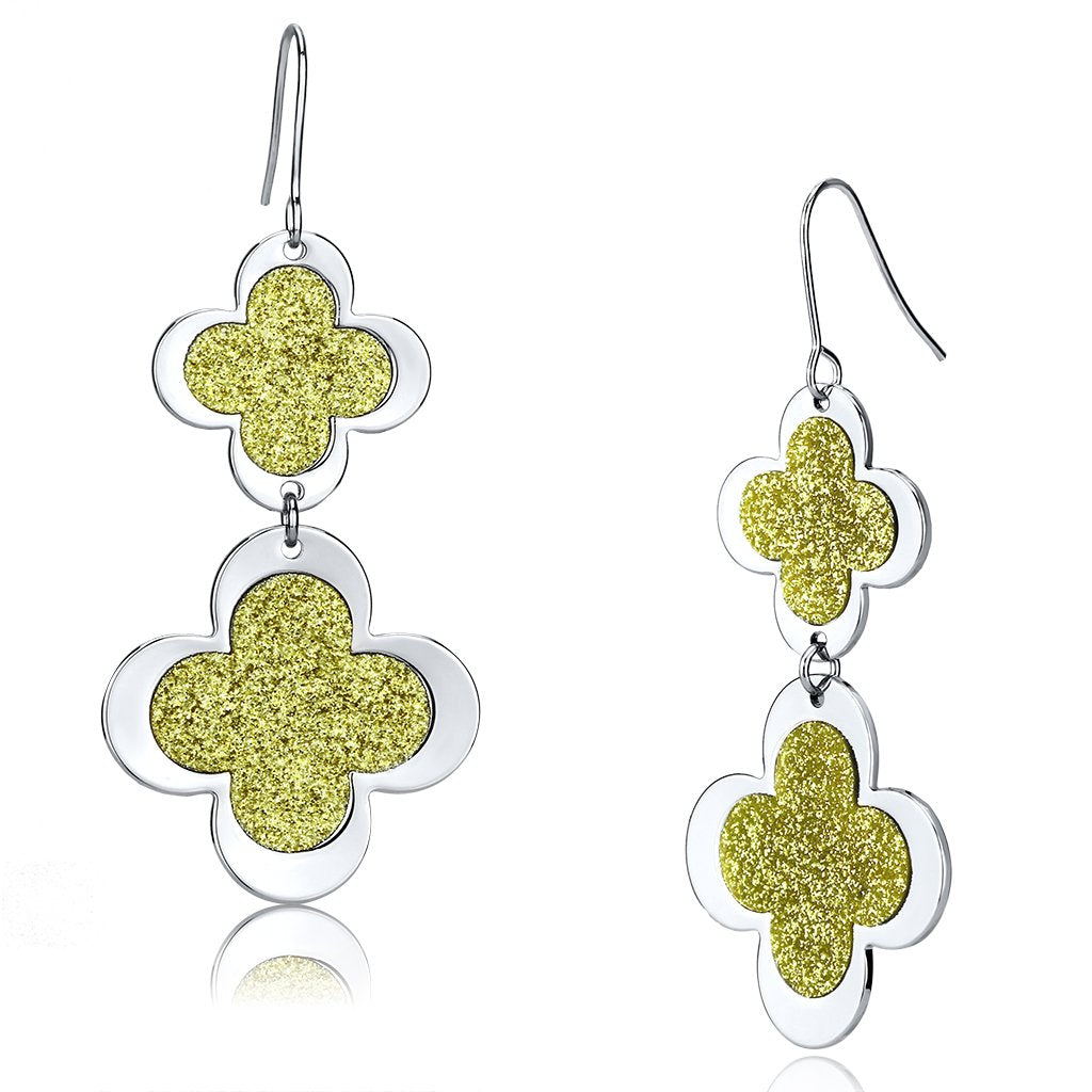 JCE2666 Rhodium Iron Earrings with No Stone