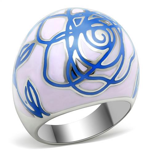 JCE251 High polished (no plating) Stainless Steel Ring with Epoxy  in No Stone