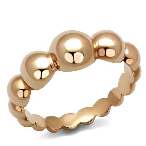 JCE2967 IP Rose Gold(Ion Plating) Stainless Steel Ring with No Stone